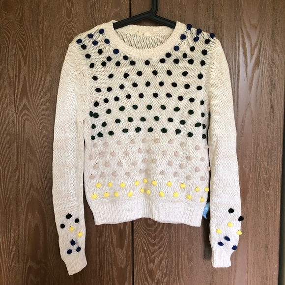 Anthropologie Moth Cotton Blend Candy Dot Pullover - Picture 2 of 5